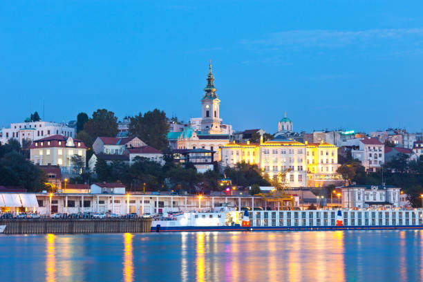 Belgrade, Serbia View Of The Capital Of Serbia With The Danube serbia stock pictures, royalty-free photos & images