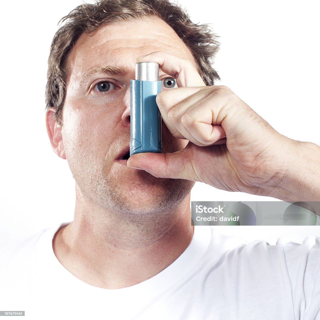 Asthma Inhaler  Adult Stock Photo