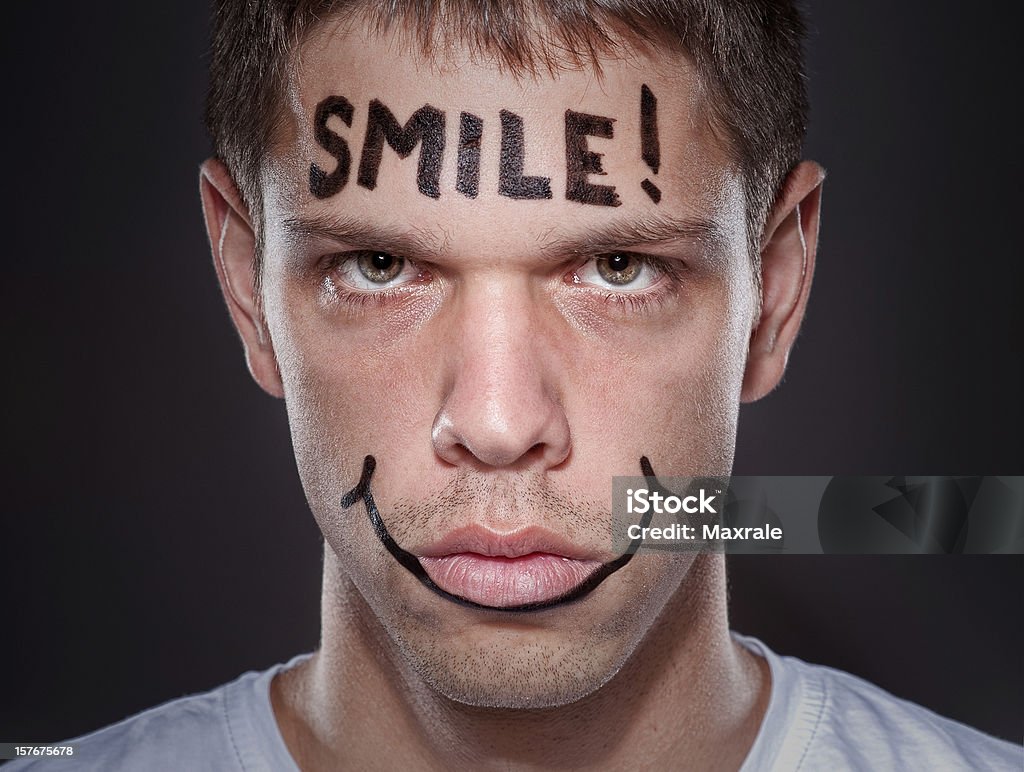 Scarry sorridere? - Foto stock royalty-free di Close-up