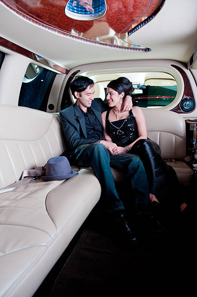 istock Couple in a Limo 157675965