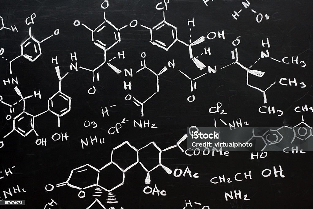 Fórmula química no Quadro Negro - Royalty-free Química Foto de stock