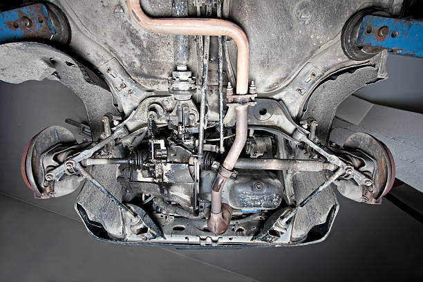 istock cars lifted on an elevator 157676156