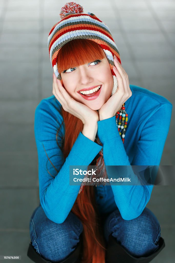 Beautiful woman with emotions  White People Stock Photo