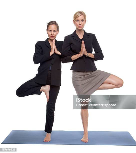 Business Yoga Stock Photo - Download Image Now - Adult, Blazer - Jacket, Body Conscious