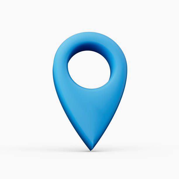 istock 3d Shiny Blue Location Map Pin Or Navigation Symbol Icon On White Background 3d Illustration 1576767856