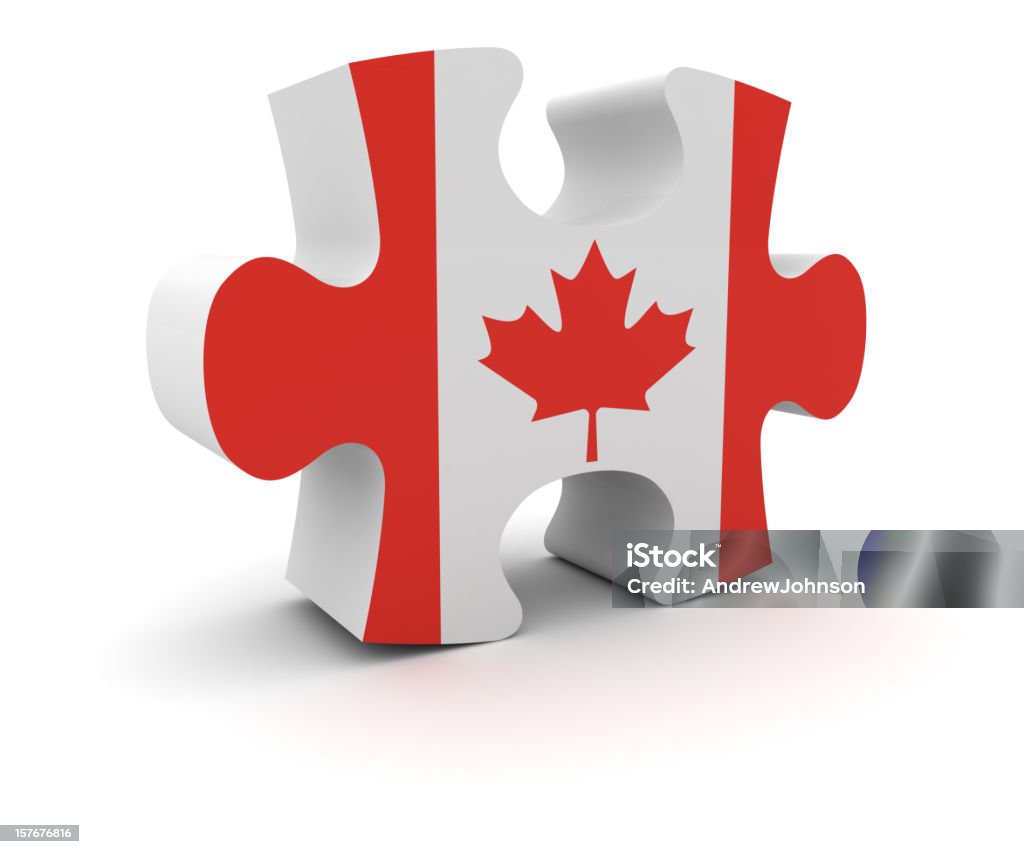 Puzzle concepto de Canadá - Foto de stock de Azul libre de derechos