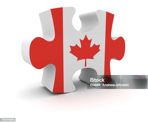 Puzzle Concepto De Canadá Foto de stock y más banco de imágenes de Azul - Azul, Bandera, Bandera canadiense