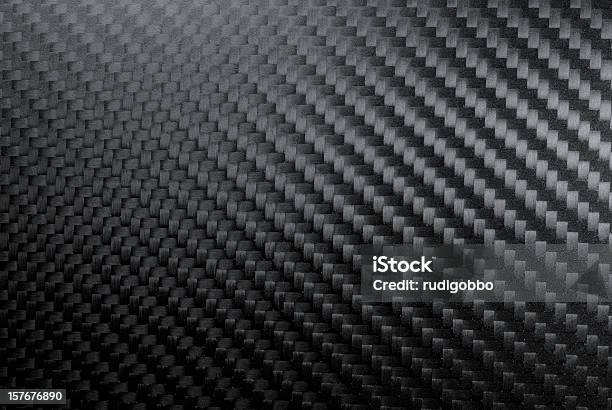 A Sample Illustration Of A Woven Carbon Fiber Stock Photo - Download Image Now - Backgrounds, Black Color, Close-up