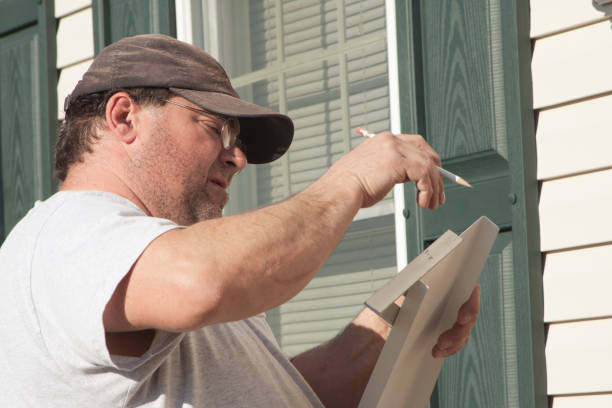 istock Working Carpenter Marks a Piece of Metal 157676945