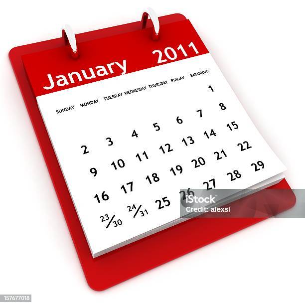 Calendário De Janeiro De 2011série - Fotografias de stock e mais imagens de 2011 - 2011, Ano novo, Calendário