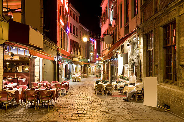 istock Restaurant Alley in Brussels, Belgium 157677229