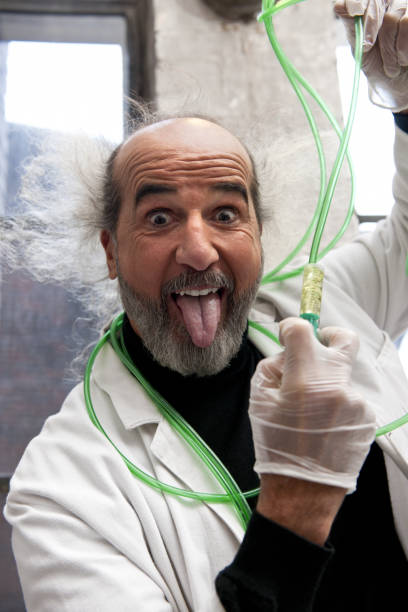 istock eccentric doctor checking syringe XXXL image 157677310