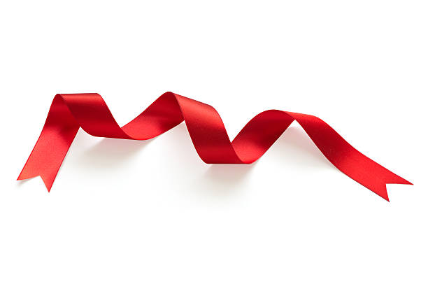 red ribbon stock photo