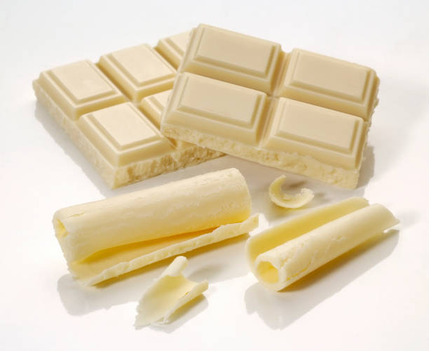 blocchi di cioccolato bianco - white chocolate foto e immagini stock