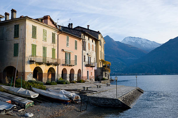 istock Little Harbour In Lake Como At Dawn 157677963