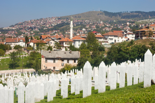 Cemetery For Muslims Killed During The Conflict In The Early 1990's In Sarajevo, Bosnia and Hercegovina