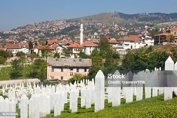 Martyrs Memorial Cemetery Kovaci In Sarajevo Stock Photo - Download Image Now - Bosnia and Herzegovina, War, Genocide