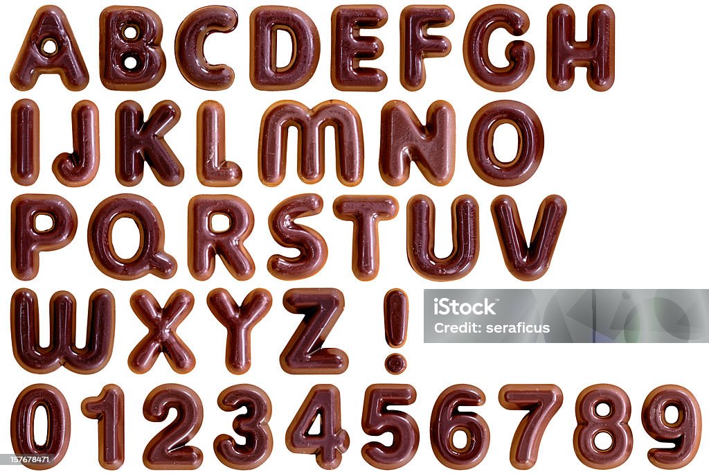 Chocolate alphabet  Chocolate Stock Photo