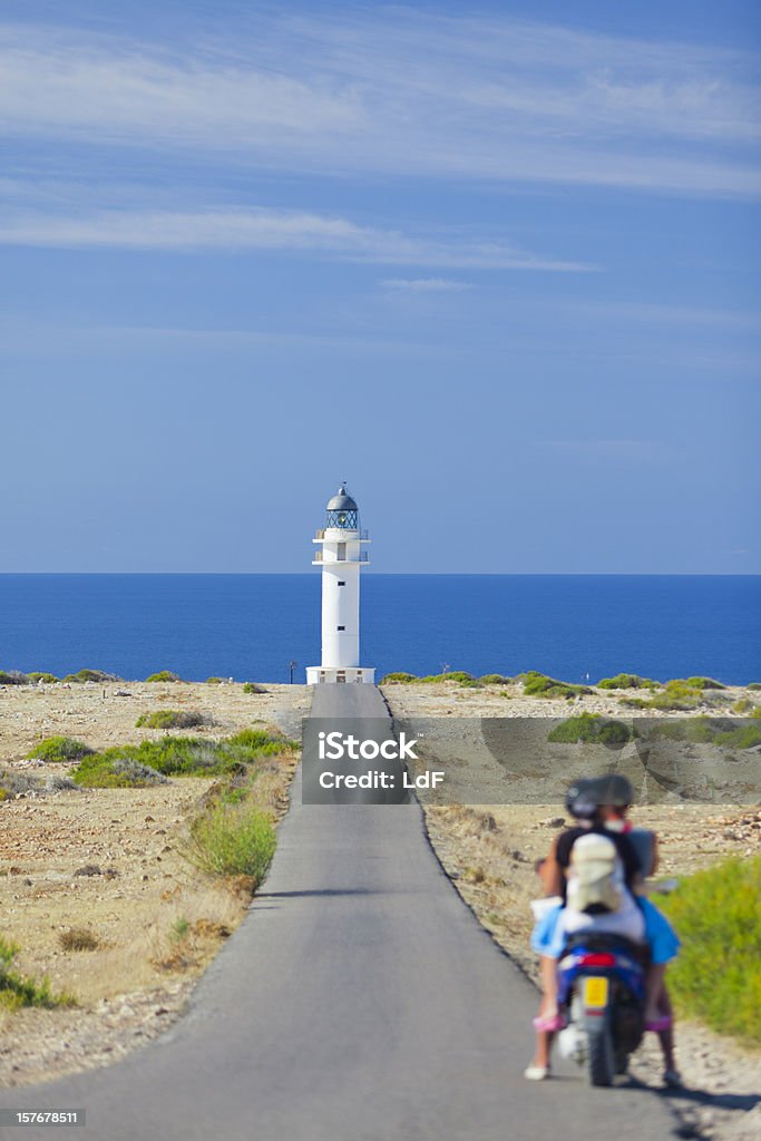 Road zum Leuchtturm - Lizenzfrei Insel Formentera Stock-Foto