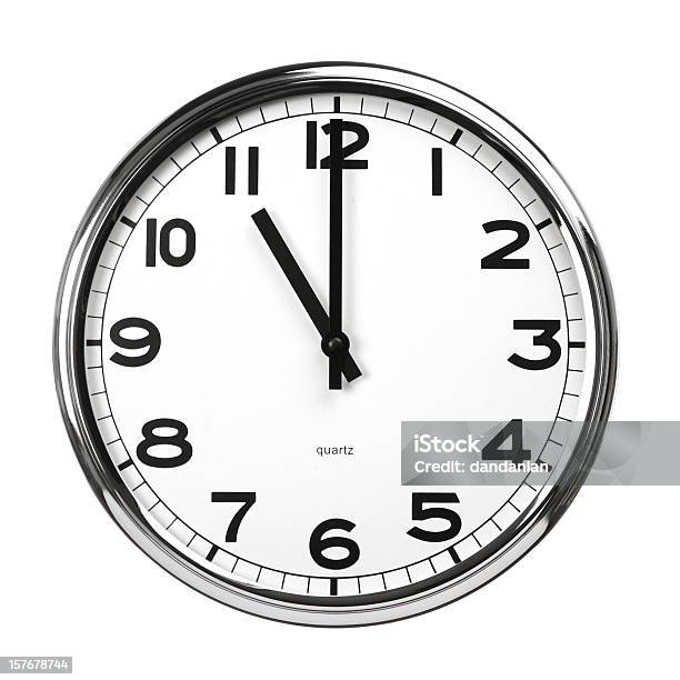 Eleven 1100 Stock Photo - Download Image Now - Clock, Number 11, Clock Face