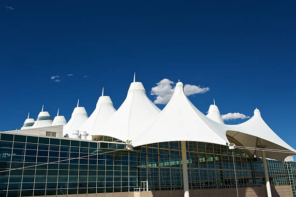 Modern architecture at Denver airport stock photo