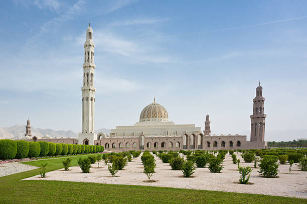 grande moschea del sultano qabus muscat, oman - moschea sultan qaboos foto e immagini stock