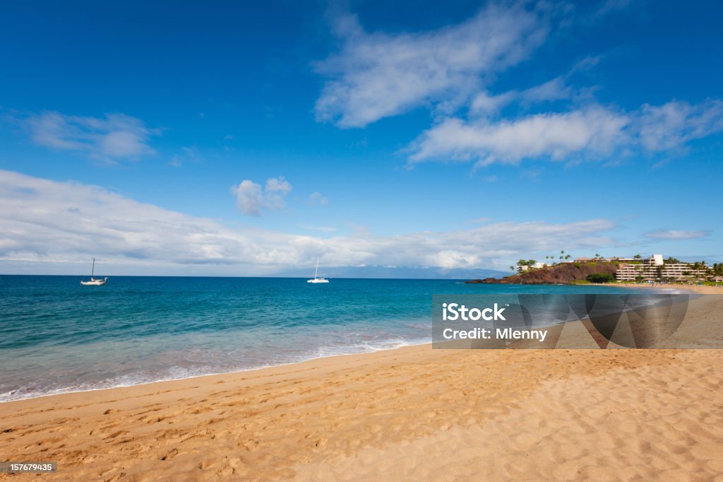 Bela Praia de Kaanapali Maui havaí - Royalty-free Praia de Kaanapali Foto de stock