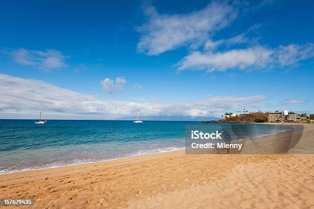 Bela Praia De Kaanapali Maui Havaí - Fotografias de stock e mais imagens de Praia de Kaanapali - Praia de Kaanapali, Maui, Praia