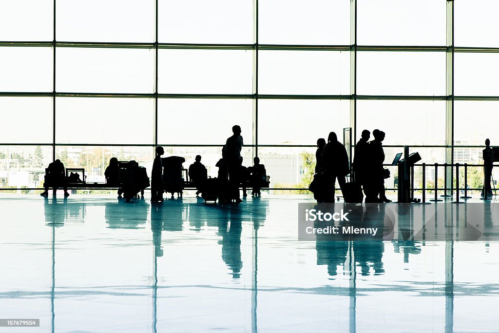 공항 여행자 - 로열티 프리 붐비는 스톡 사진