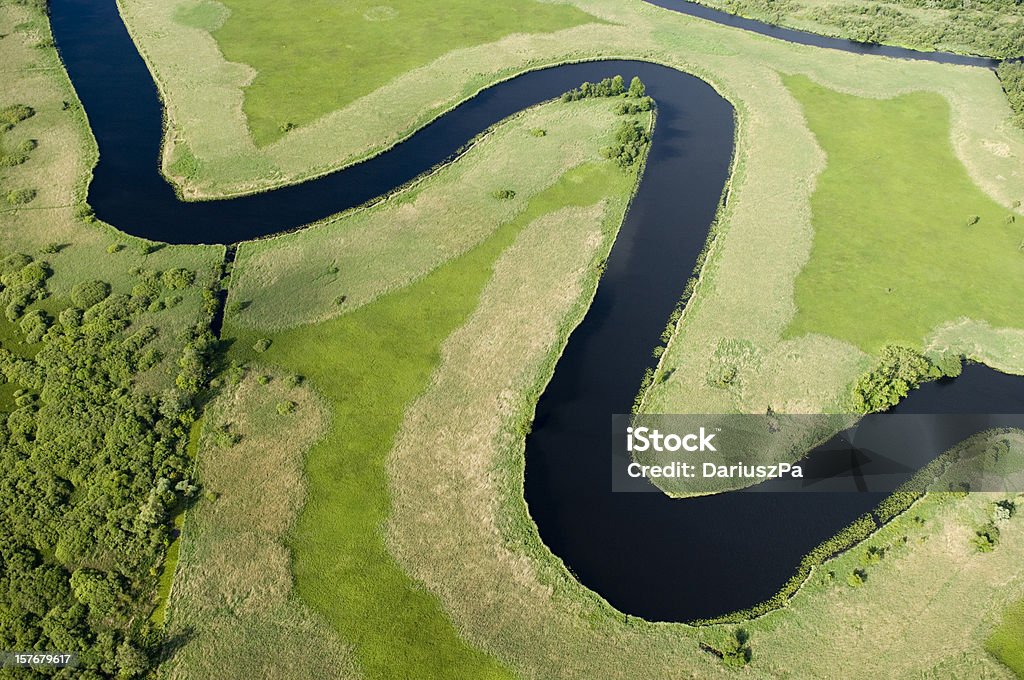 Luftbild der river - Lizenzfrei Ansicht aus erhöhter Perspektive Stock-Foto