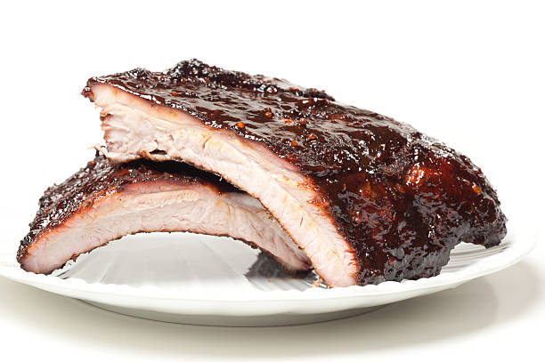 Barbeque Pork Babyback Ribs  rib stock pictures, royalty-free photos & images