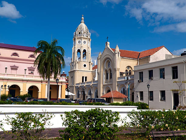 панама-сити-casco viejo district - panama panama city cityscape city стоковые фото и изображения