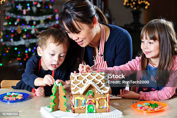 Gingerbread Tradition Stock Photo - Download Image Now - Gingerbread House, Making, Child