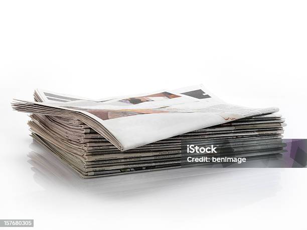 Empty Newspaper Headline Stock Photo - Download Image Now - Newspaper, Cut Out, Folded