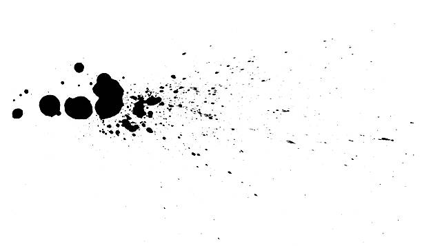 Black ink drops. Black ink drops on white background. ink stock pictures, royalty-free photos & images