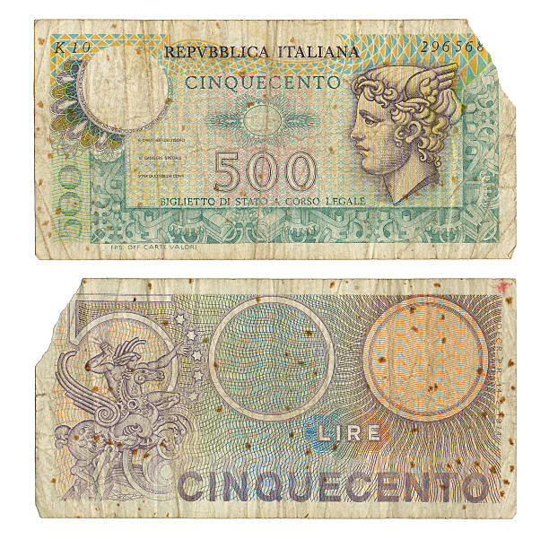 istock Discontinued Italian 500 Lire Money Note 157680427