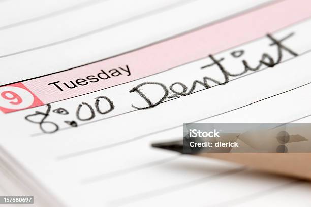 Calendar Date For Dentist Appointment Stock Photo - Download Image Now - Calendar, Calendar Date, Color Image