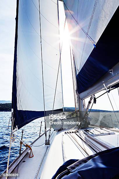 Sailing At Sunset Stock Photo - Download Image Now - Activity, Adriatic Sea, Adventure