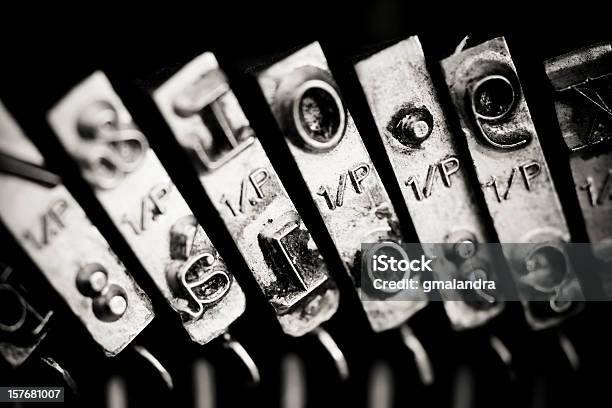 Schreibmaschine Schlüssel Stockfoto und mehr Bilder von Typentaste - Typentaste, Schwarzweiß-Bild, Alphabet