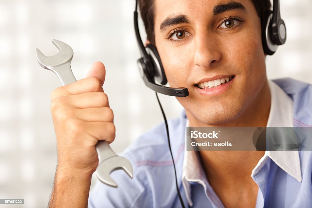 Tech-support - Lizenzfrei Am Telefon Stock-Foto