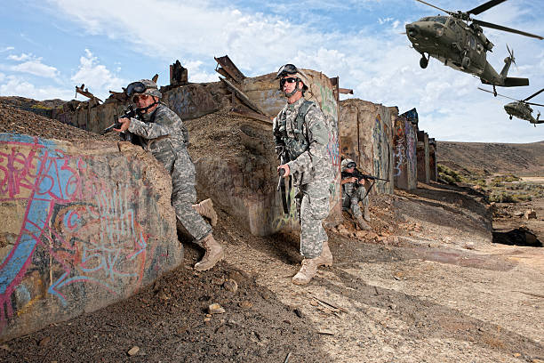 istock Special ops military soldier taking positions 157681345