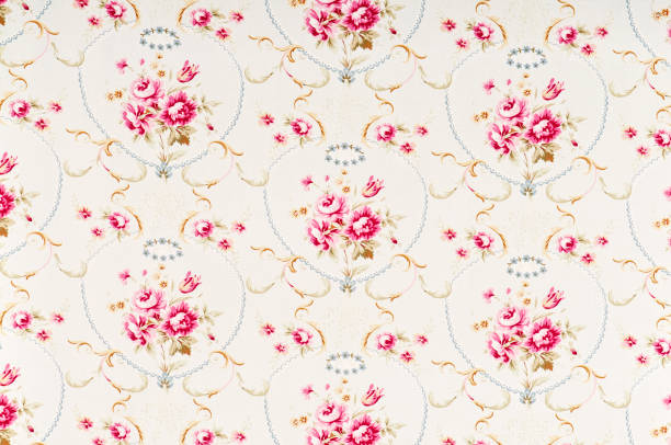 istock Meadow Rose Medium Antique Floral Fabric 157681411