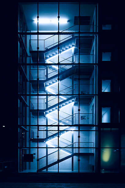 istock modern business staircase illuminated 157681578