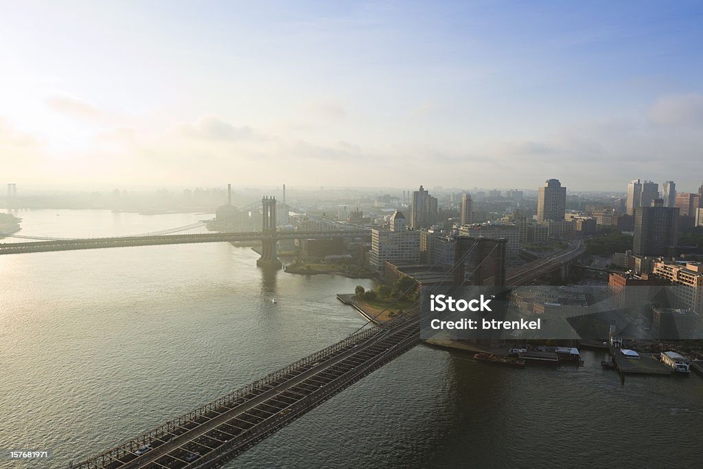 Nowym Jorku, widok z góry - Zbiór zdjęć royalty-free (Most - Konstrukcja wzniesiona przez człowieka)