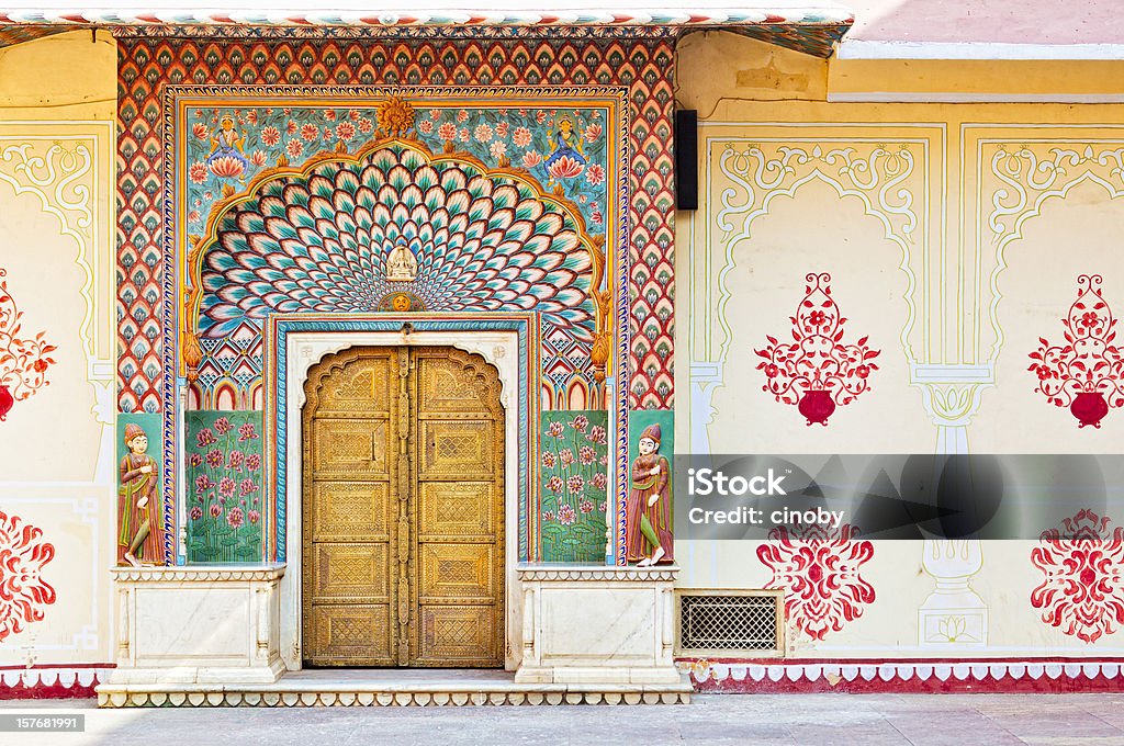 Lotus portão-Pitam Niwas Chowk, Palácio de Jaipur - Royalty-free Índia Foto de stock