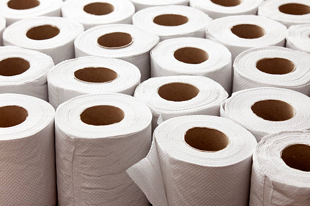 Toilet paper stock photo