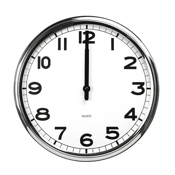 Midnight - Midday 12 o'clock number 12 photos stock pictures, royalty-free photos & images