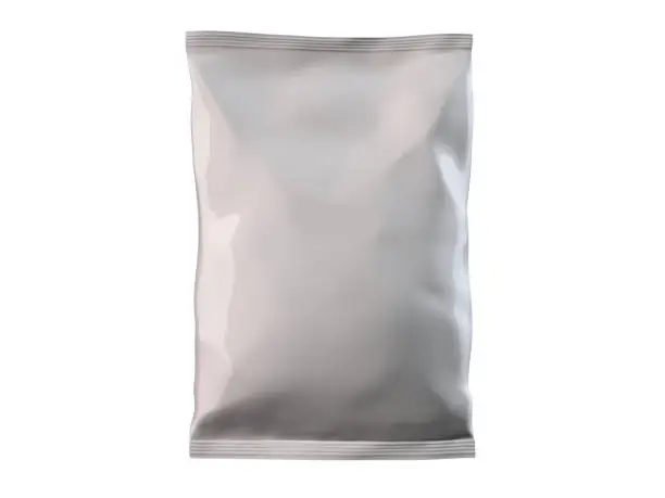 3d render of a candy/chips bag. Image contain clipping path of an object.