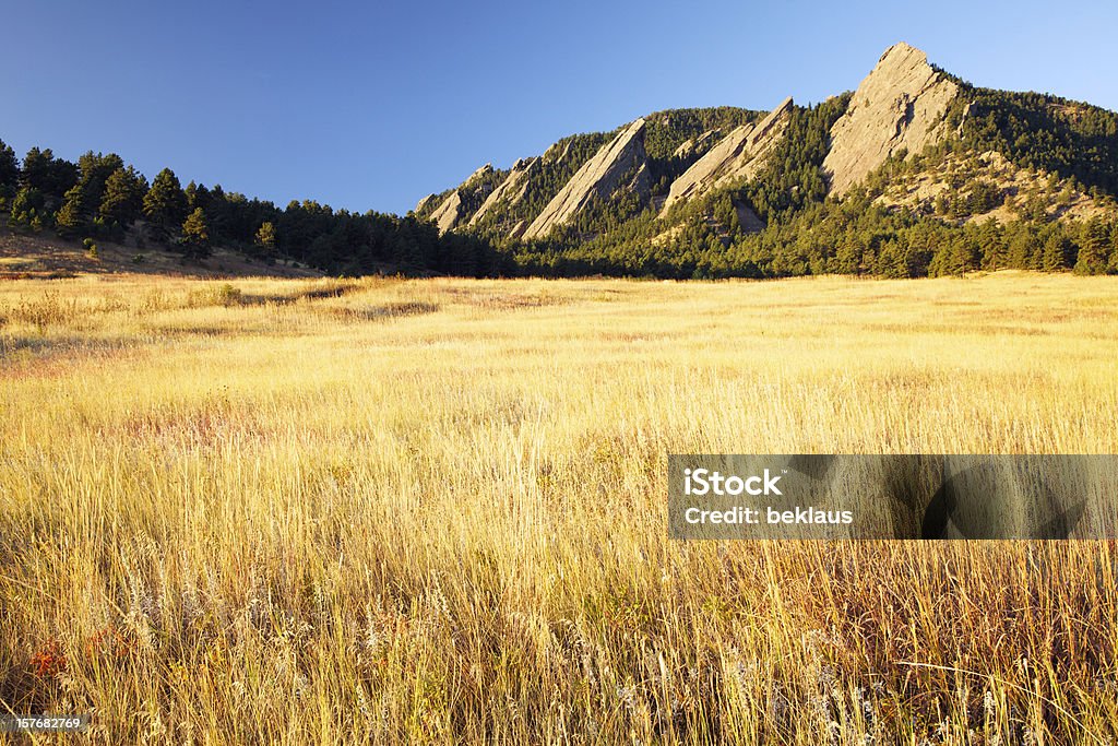 Boulder, Colorado Flatirons - Foto de stock de Colorado royalty-free