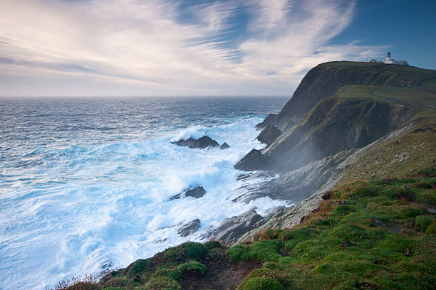 istock Sumburgh Head in stormy weather 157683027